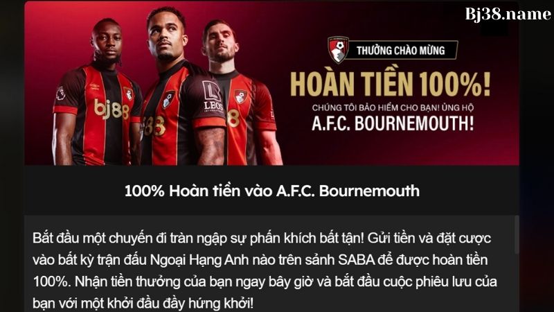 Khuyến mãi Bj38 hoàn tiền 100%